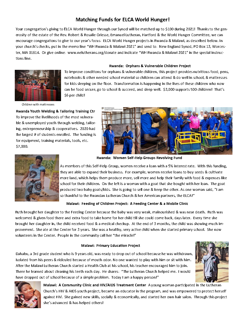 Website for WH Rwanda Malawi 2021 test 2